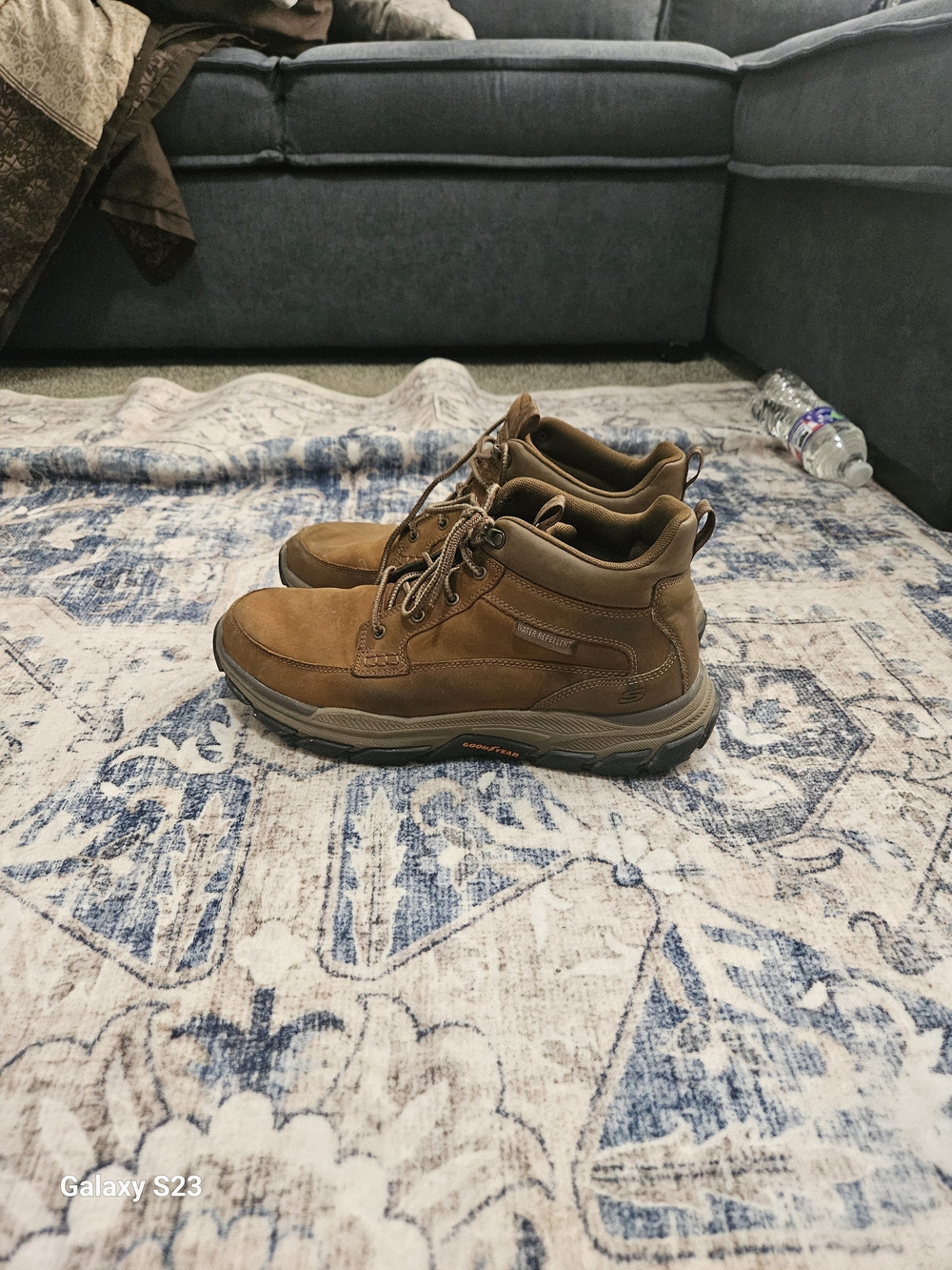 Skechers Respected Boswell Boots Mens 11.5 4E Extra Wide Brown Water Repellent G